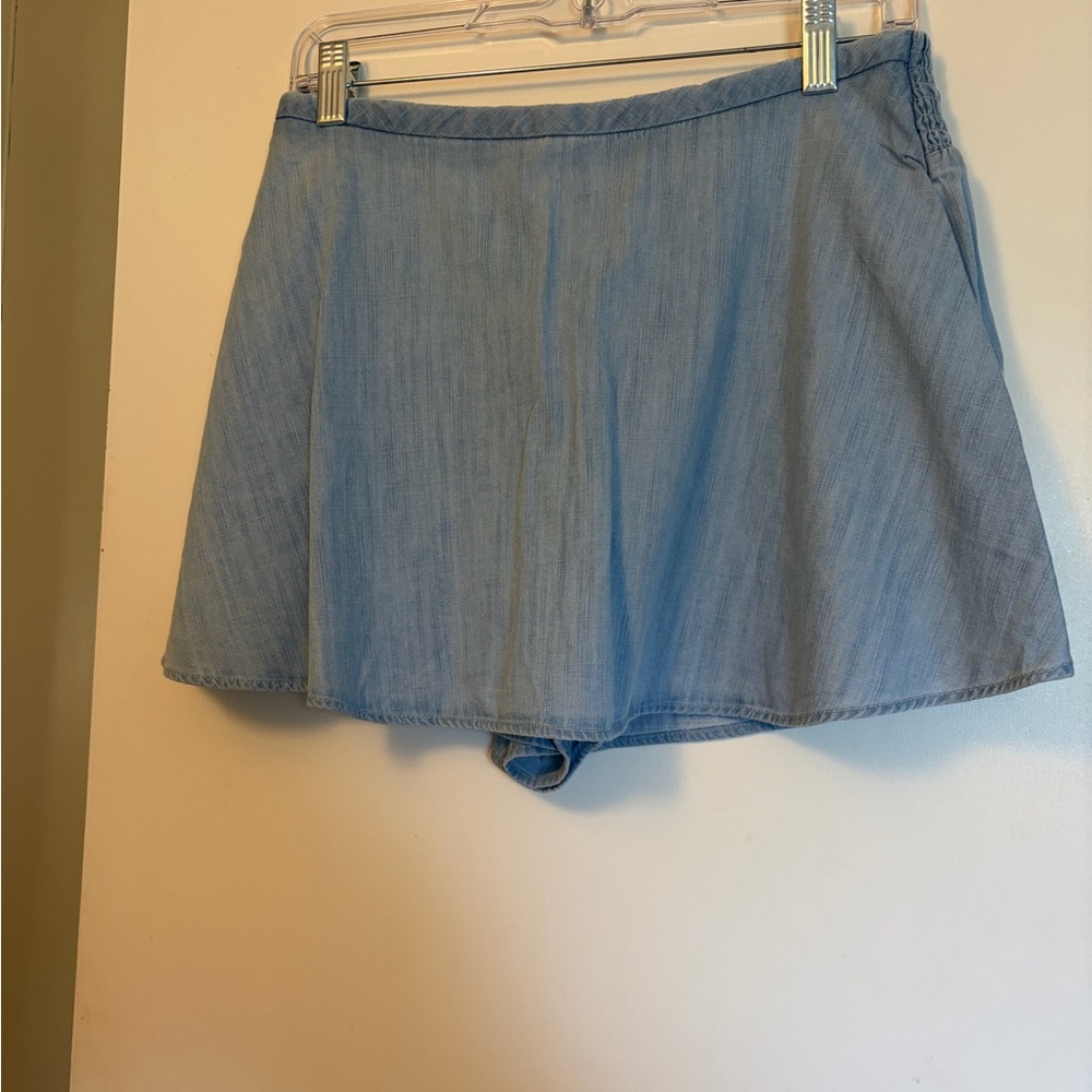 We The Free Paradise Found Denim Skort in Capri Blue Size Medium - Picture 5 of 5